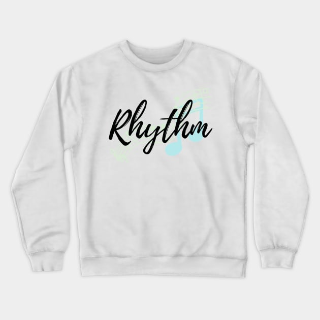 Rhythm Design with Musical Notes Crewneck Sweatshirt by ActionFocus